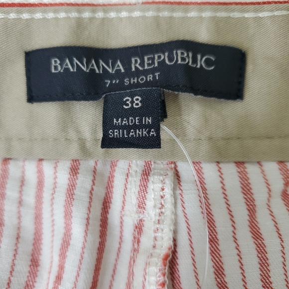 Banana Republic Cotton/Linen Striped 7" Shorts, Size 38 - Picture 5 of 10